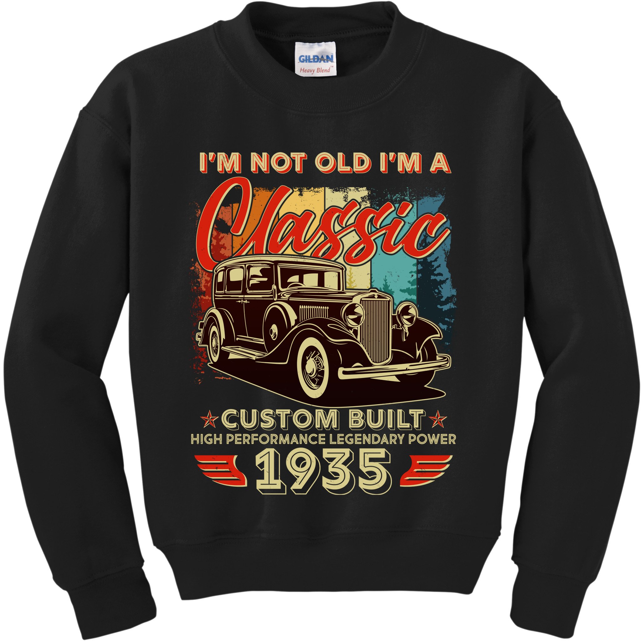 90th Birthday Im Not Old Im A Classic 1935 Custom Built Kids Sweatshirt