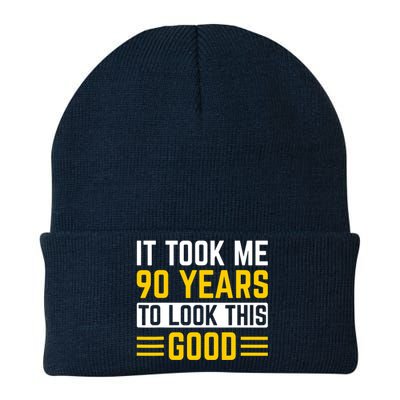 90Th Birthday It Took Me 90 Years To Look This Good Knit Cap Winter Beanie