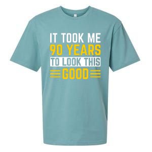 90Th Birthday It Took Me 90 Years To Look This Good Sueded Cloud Jersey T-Shirt