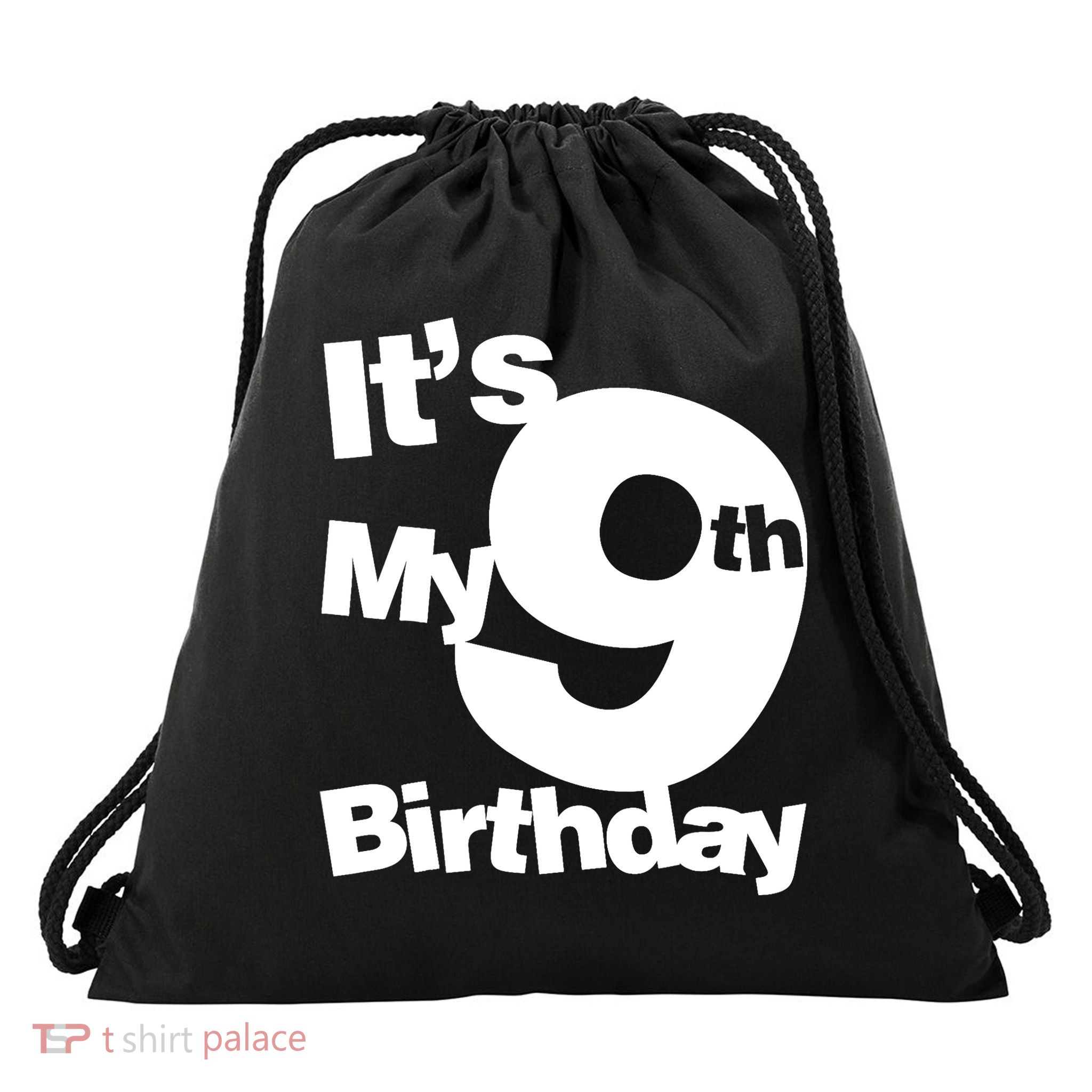 9th Birthday. Its My 9th Birthday 9 Year Old Birthday Drawstring Bag