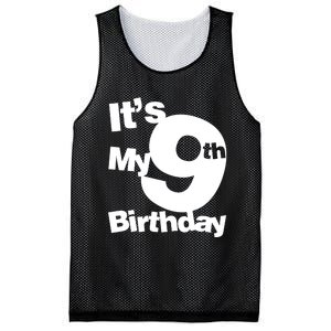 9th Birthday. Its My 9th Birthday 9 Year Old Birthday Mesh Reversible Basketball Jersey Tank