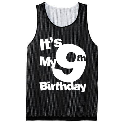 9th Birthday. Its My 9th Birthday 9 Year Old Birthday Mesh Reversible Basketball Jersey Tank