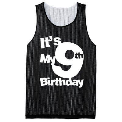 9th Birthday. Its My 9th Birthday 9 Year Old Birthday Mesh Reversible Basketball Jersey Tank