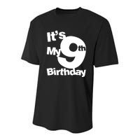 9th Birthday. Its My 9th Birthday 9 Year Old Birthday Youth Performance Sprint T-Shirt