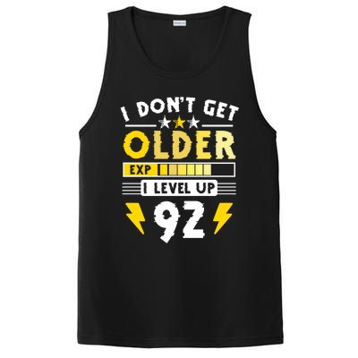 92nd Birthday I Dont Get Older I Level Up 92 Years Cool Gift PosiCharge Competitor Tank