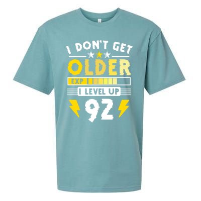 92nd Birthday I Dont Get Older I Level Up 92 Years Cool Gift Sueded Cloud Jersey T-Shirt