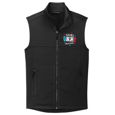 9th Birthday Level 9 Unlocked Video Game Party Collective Smooth Fleece Vest