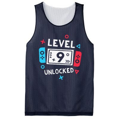 9th Birthday Level 9 Unlocked Video Game Party Mesh Reversible Basketball Jersey Tank