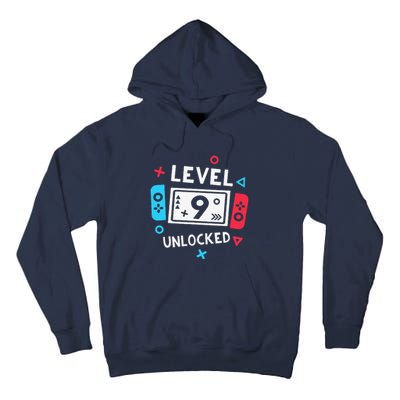 9th Birthday Level 9 Unlocked Video Game Party Tall Hoodie