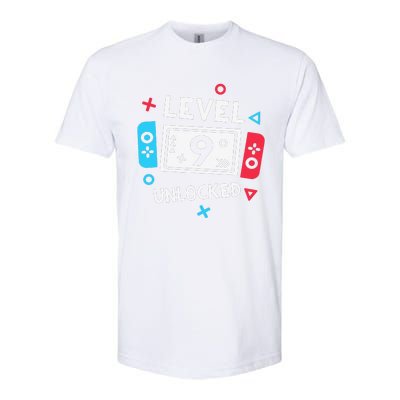 9th Birthday Level 9 Unlocked Video Game Party Softstyle CVC T-Shirt