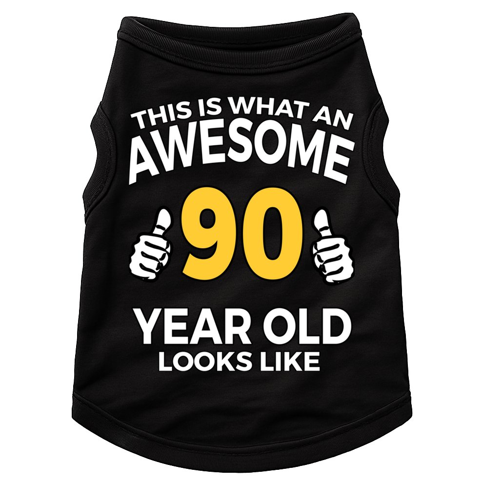90th Birthday Long Sleeve  Funny 90 Years Old Gifts Doggie Tank
