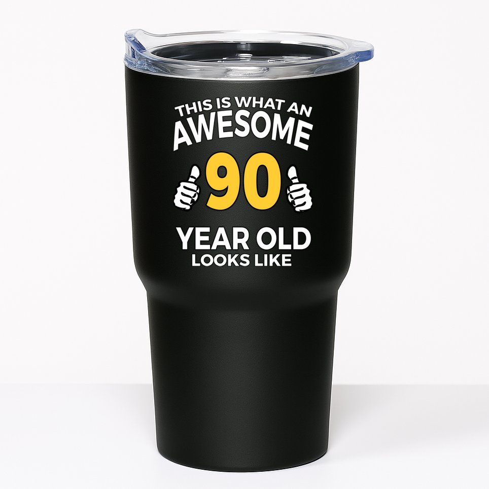 90th Birthday Long Sleeve  Funny 90 Years Old Gifts Tumbler
