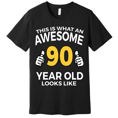 90th Birthday Long Sleeve  Funny 90 Years Old Gifts Premium T-Shirt