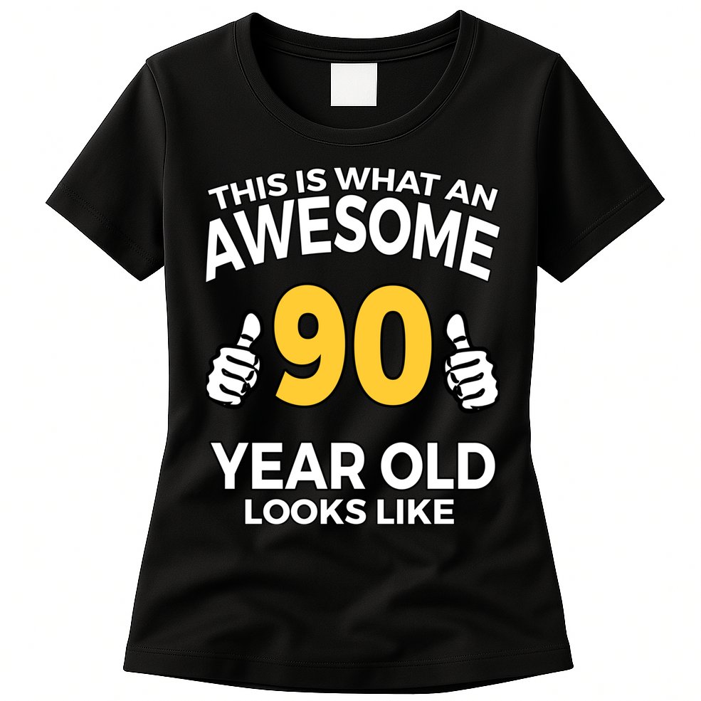 90th Birthday Long Sleeve  Funny 90 Years Old Gifts Womens T-Shirt