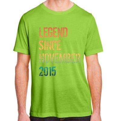 9th Birthday Legend Born November 2015 Adult ChromaSoft Performance T-Shirt