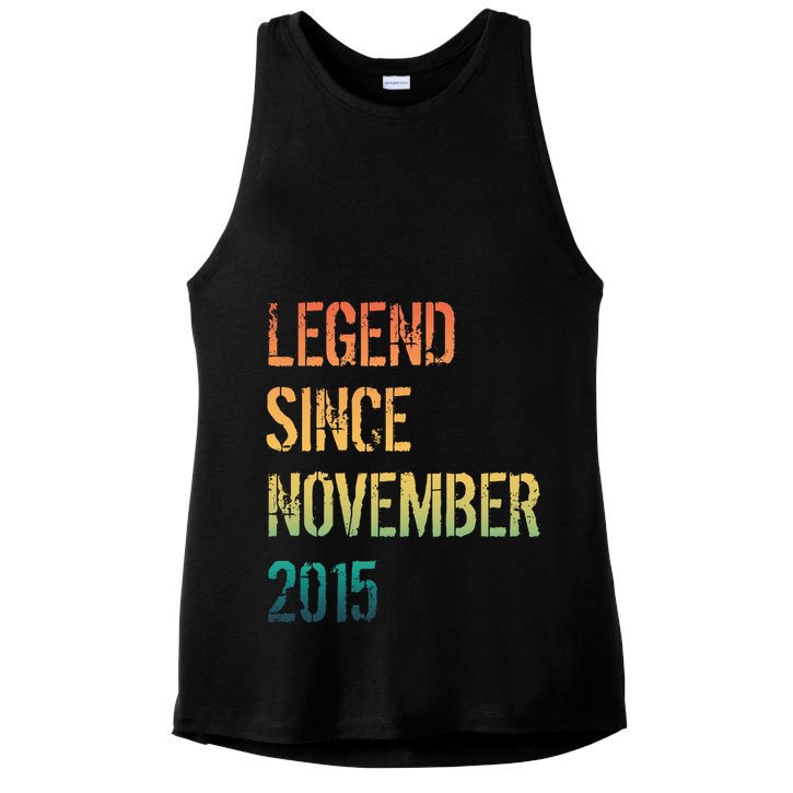 9th Birthday Legend Born November 2015 Ladies PosiCharge Tri-Blend Wicking Tank