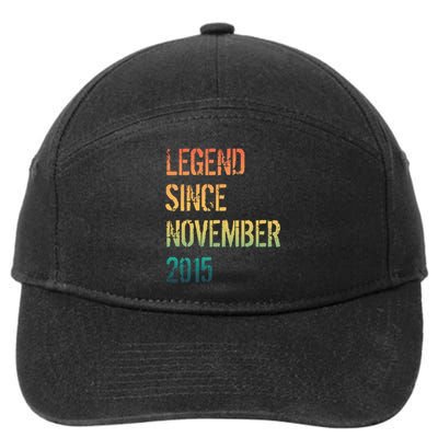 9th Birthday Legend Born November 2015 7-Panel Snapback Hat