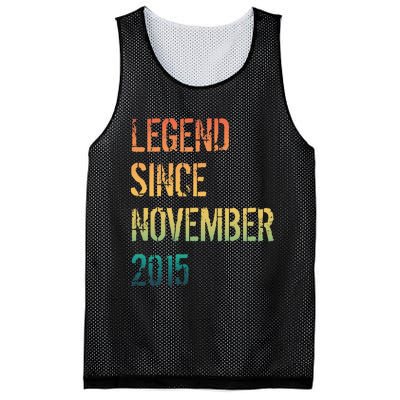 9th Birthday Legend Born November 2015 Mesh Reversible Basketball Jersey Tank