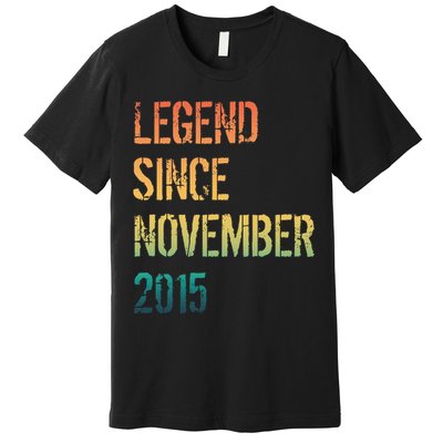 9th Birthday Legend Born November 2015 Premium T-Shirt