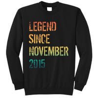 9th Birthday Legend Born November 2015 Tall Sweatshirt