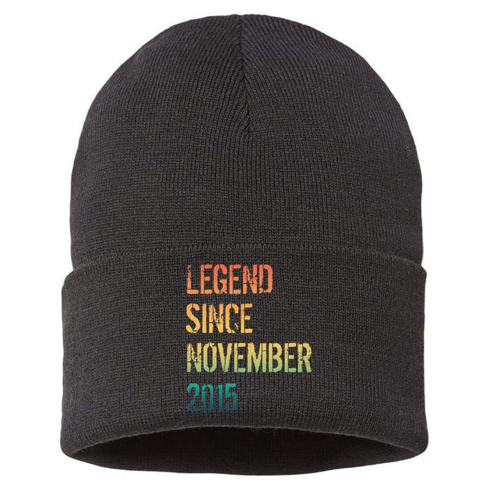 9th Birthday Legend Born November 2015 Sustainable Knit Beanie