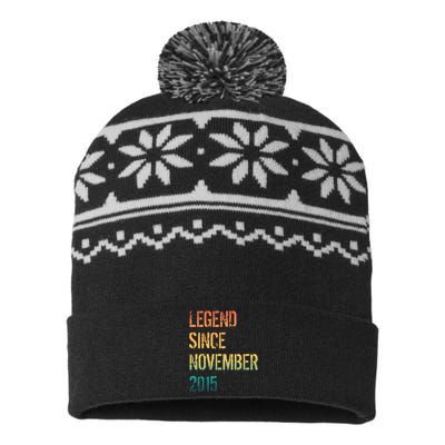 9th Birthday Legend Born November 2015 USA-Made Snowflake Beanie