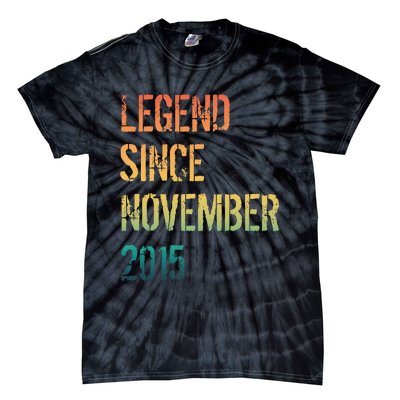 9th Birthday Legend Born November 2015 Tie-Dye T-Shirt