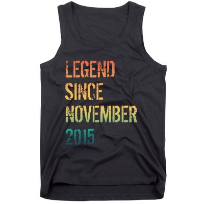 9th Birthday Legend Born November 2015 Tank Top