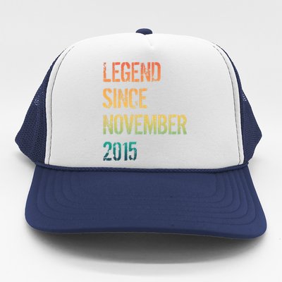 9th Birthday Legend Born November 2015 Trucker Hat