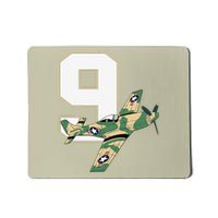 9th Birthday Military Plane Aircraft Fighter 9 Year Old Mousepad