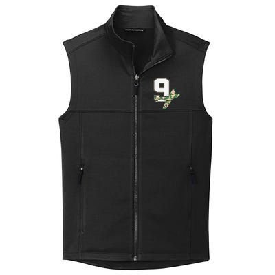 9th Birthday Military Plane Aircraft Fighter 9 Year Old Collective Smooth Fleece Vest