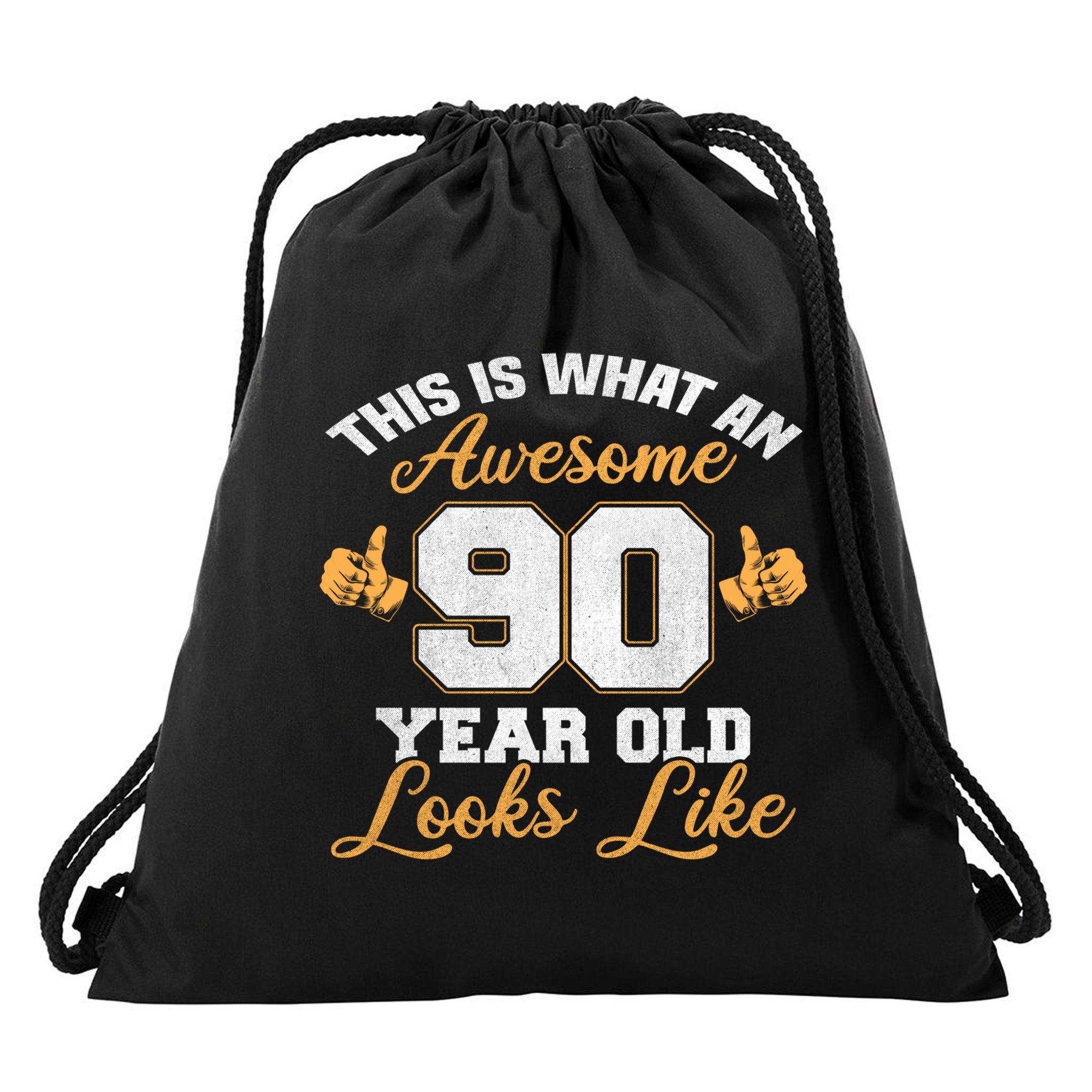 90th Birthday Novelty Gift Awesome 90 Year Old Cool Gift Drawstring Bag