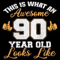 90th Birthday Novelty Gift Awesome 90 Year Old Cool Gift Drawstring Bag