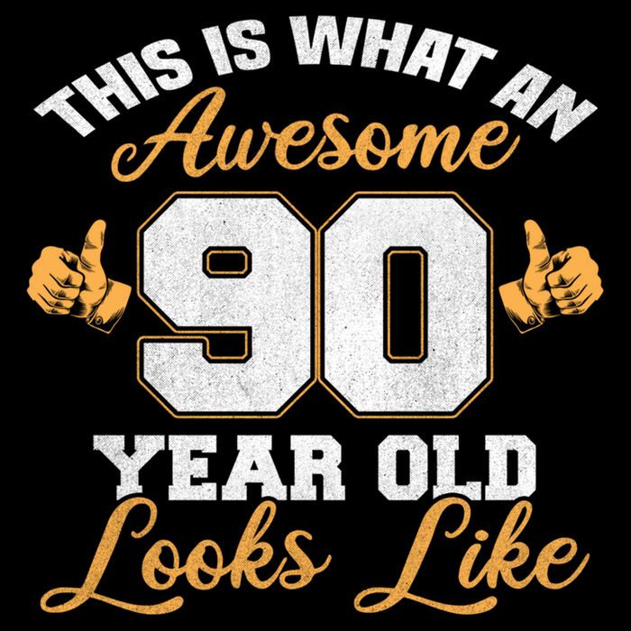 90th Birthday Novelty Gift Awesome 90 Year Old Cool Gift Drawstring Bag