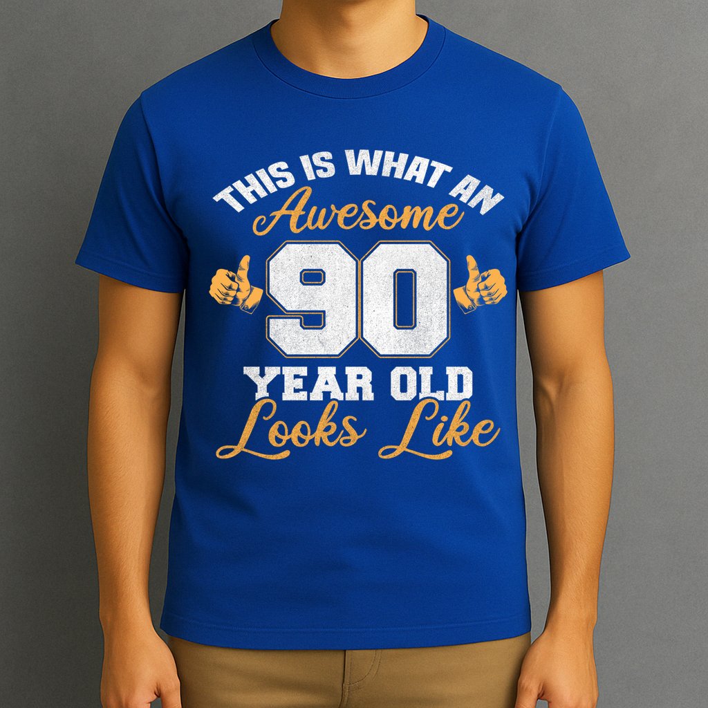 90th Birthday Novelty Gift Awesome 90 Year Old Cool Gift T-Shirt