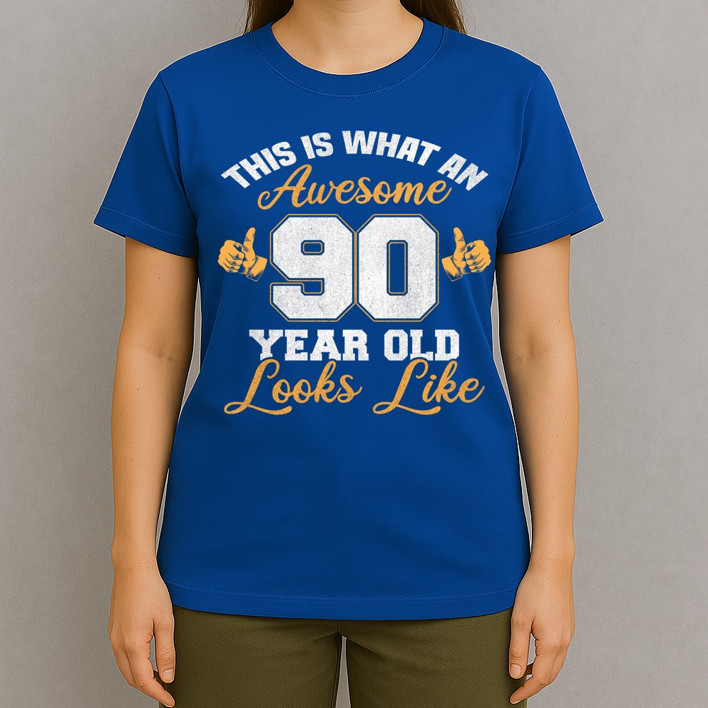 90th Birthday Novelty Gift Awesome 90 Year Old Cool Gift T-Shirt