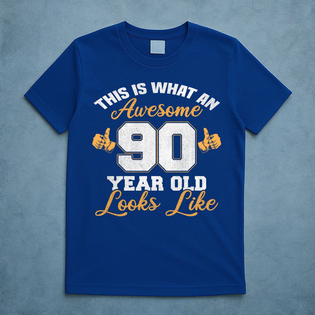 90th Birthday Novelty Gift Awesome 90 Year Old Cool Gift T-Shirt