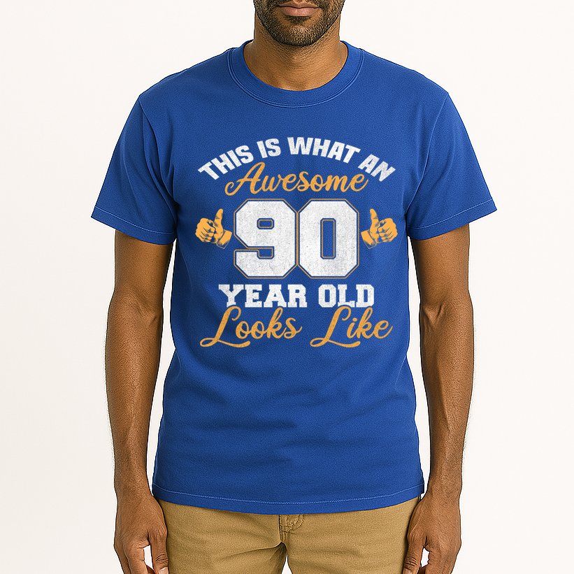 90th Birthday Novelty Gift Awesome 90 Year Old Cool Gift Tall T-Shirt