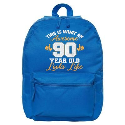 90th Birthday Novelty Gift Awesome 90 Year Old Cool Gift 16 in Basic Backpack
