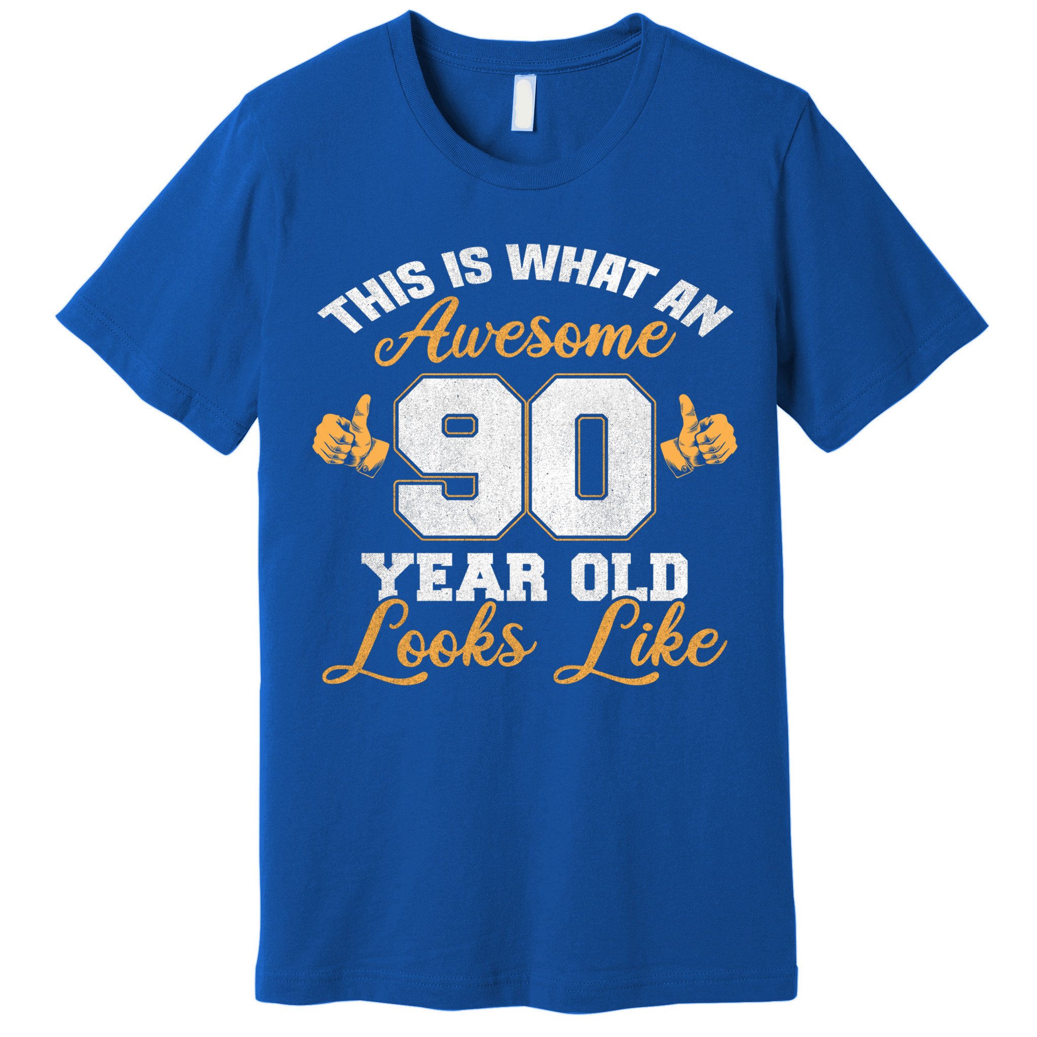 90th Birthday Novelty Gift Awesome 90 Year Old Cool Gift Premium T-Shirt