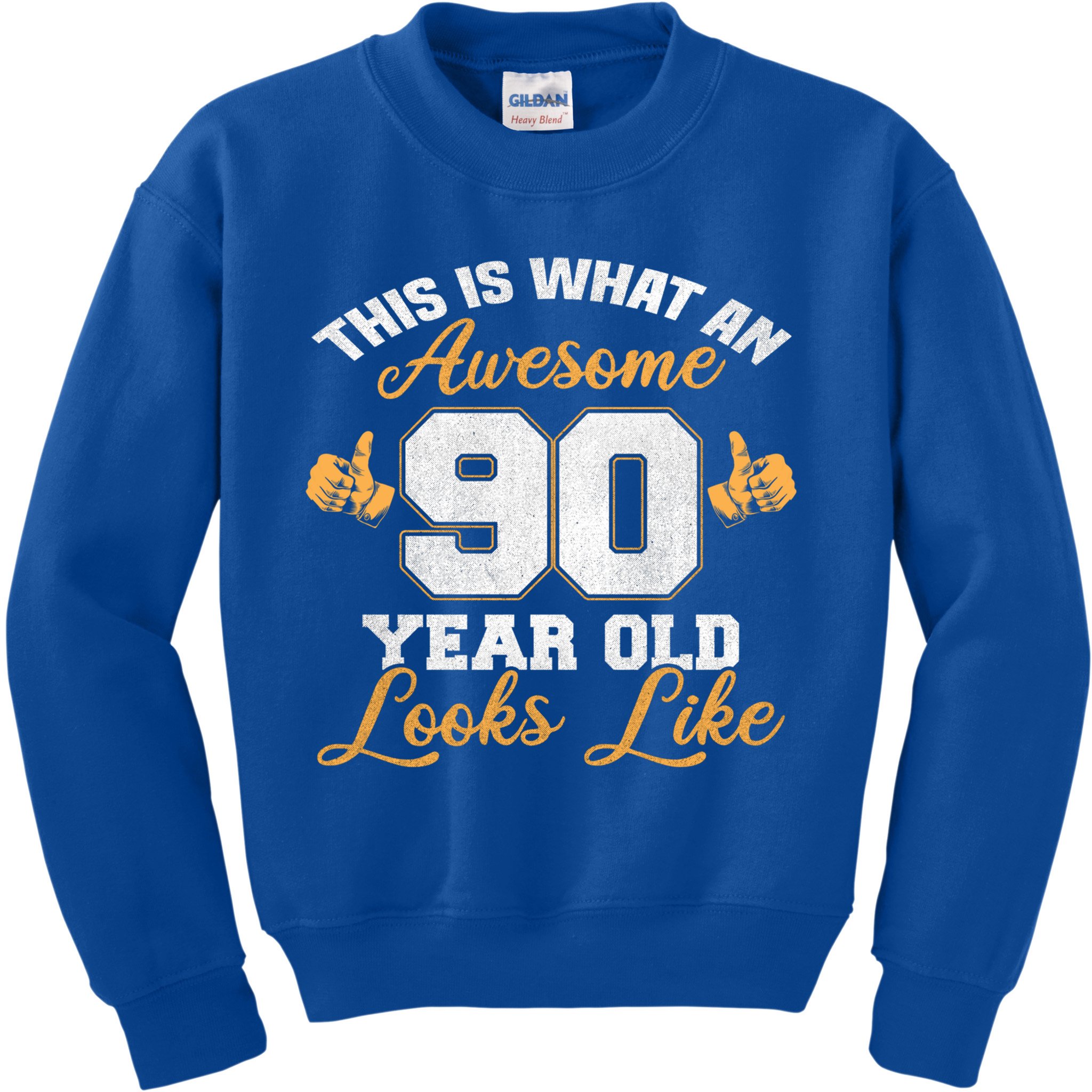 90th Birthday Novelty Gift Awesome 90 Year Old Cool Gift Kids Sweatshirt