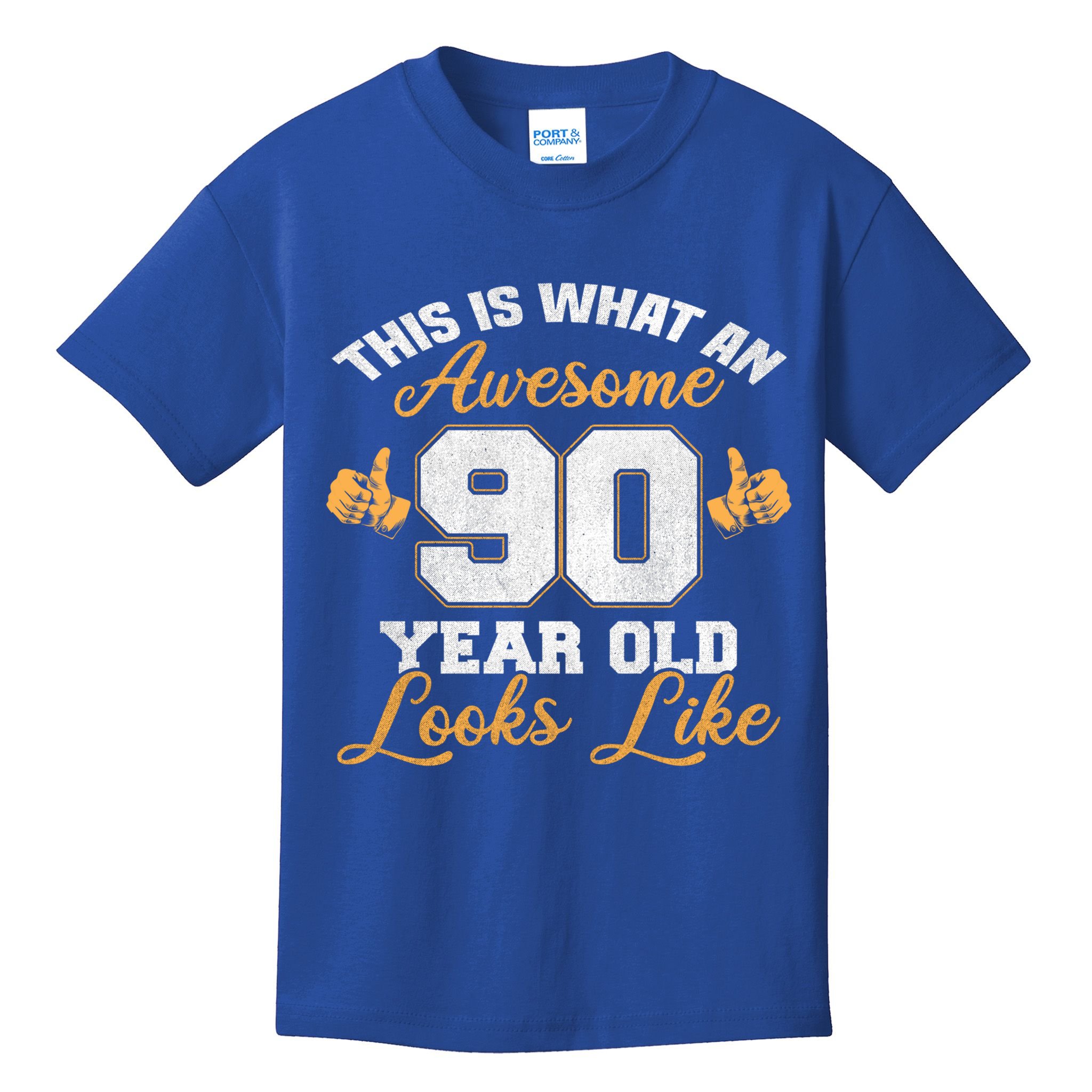 90th Birthday Novelty Gift Awesome 90 Year Old Cool Gift Kids T-Shirt