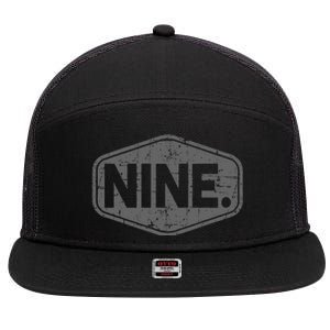 9th Birthday Of Boy Or Girl 9 Years Old Nine 7 Panel Mesh Trucker Snapback Hat