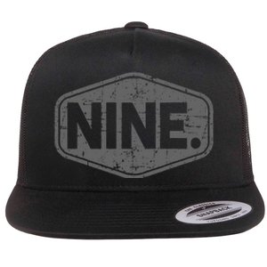 9th Birthday Of Boy Or Girl 9 Years Old Nine Flat Bill Trucker Hat