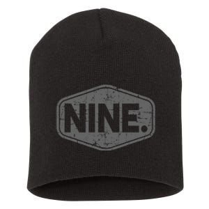 9th Birthday Of Boy Or Girl 9 Years Old Nine Short Acrylic Beanie