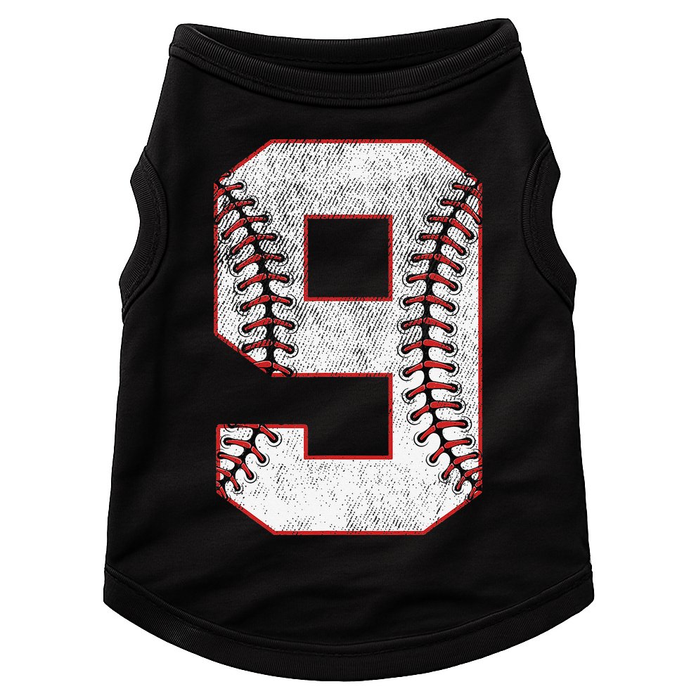 9th Birthday party Nine 9 Year Old Baseball Bday Doggie Tank