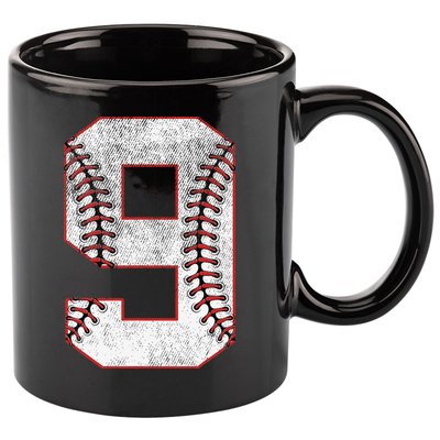 9th Birthday party Nine 9 Year Old Baseball Bday 11oz C Handle Ceramic Mug