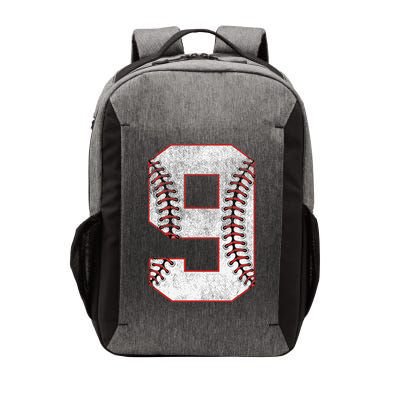 9th Birthday party Nine 9 Year Old Baseball Bday Vector Backpack