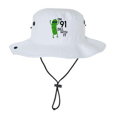 91st Birthday Pickle Funny IM 91 Dill With It Gift Legacy Cool Fit Booney Bucket Hat