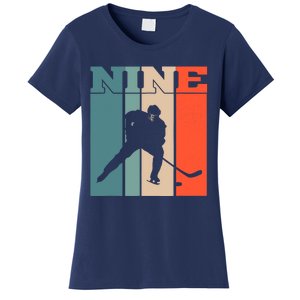 9th Birthday Retro Ice Hockey 9 Years Old Boy Girl Women's T-Shirt